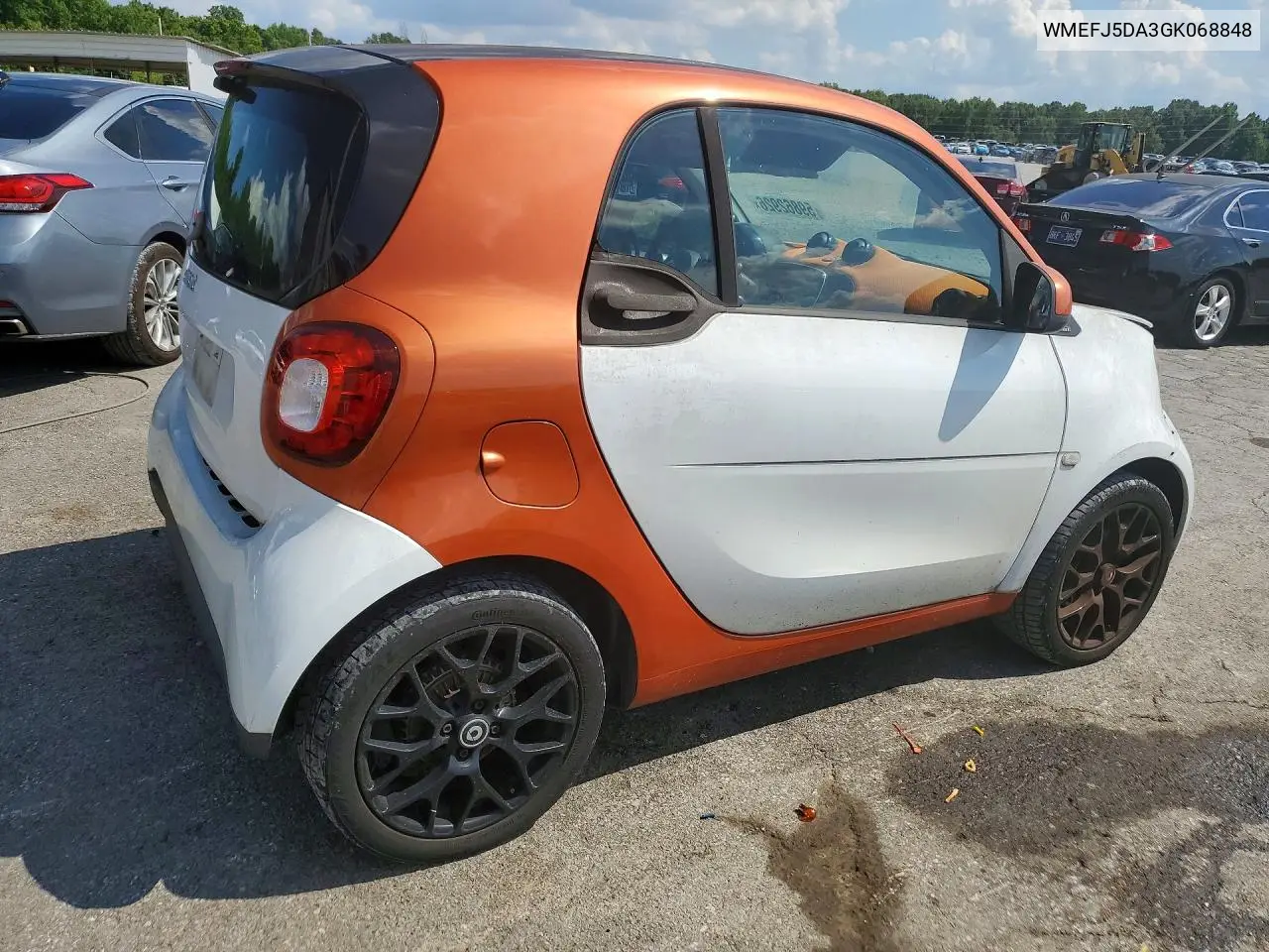 2016 Smart Fortwo VIN: WMEFJ5DA3GK068848 Lot: 59862926