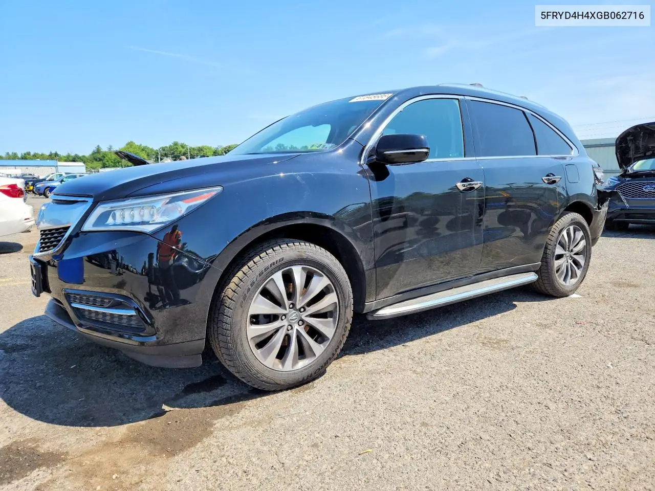 2016 Acur Mdx VIN: 5FRYD4H4XGB062716 Lot: 61845686