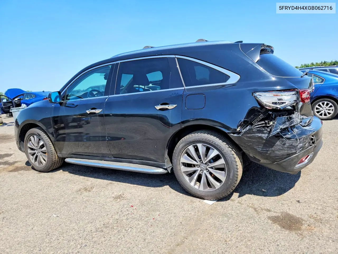 2016 Acur Mdx VIN: 5FRYD4H4XGB062716 Lot: 61845686