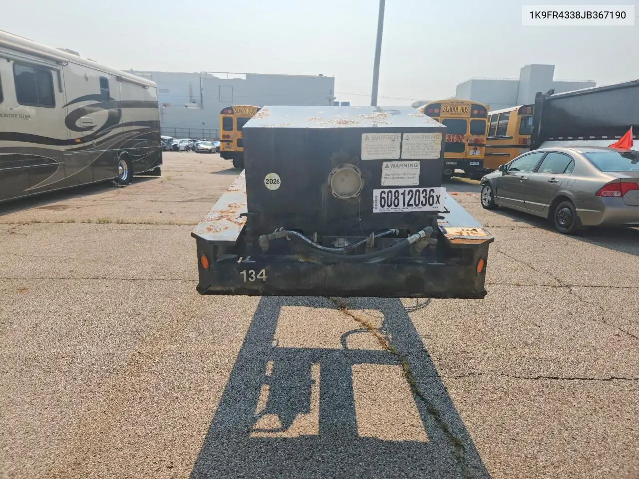 2018 Kenworth Lowboy Equipment Trailer VIN: 1K9FR4338JB367190 Lot: 60812036