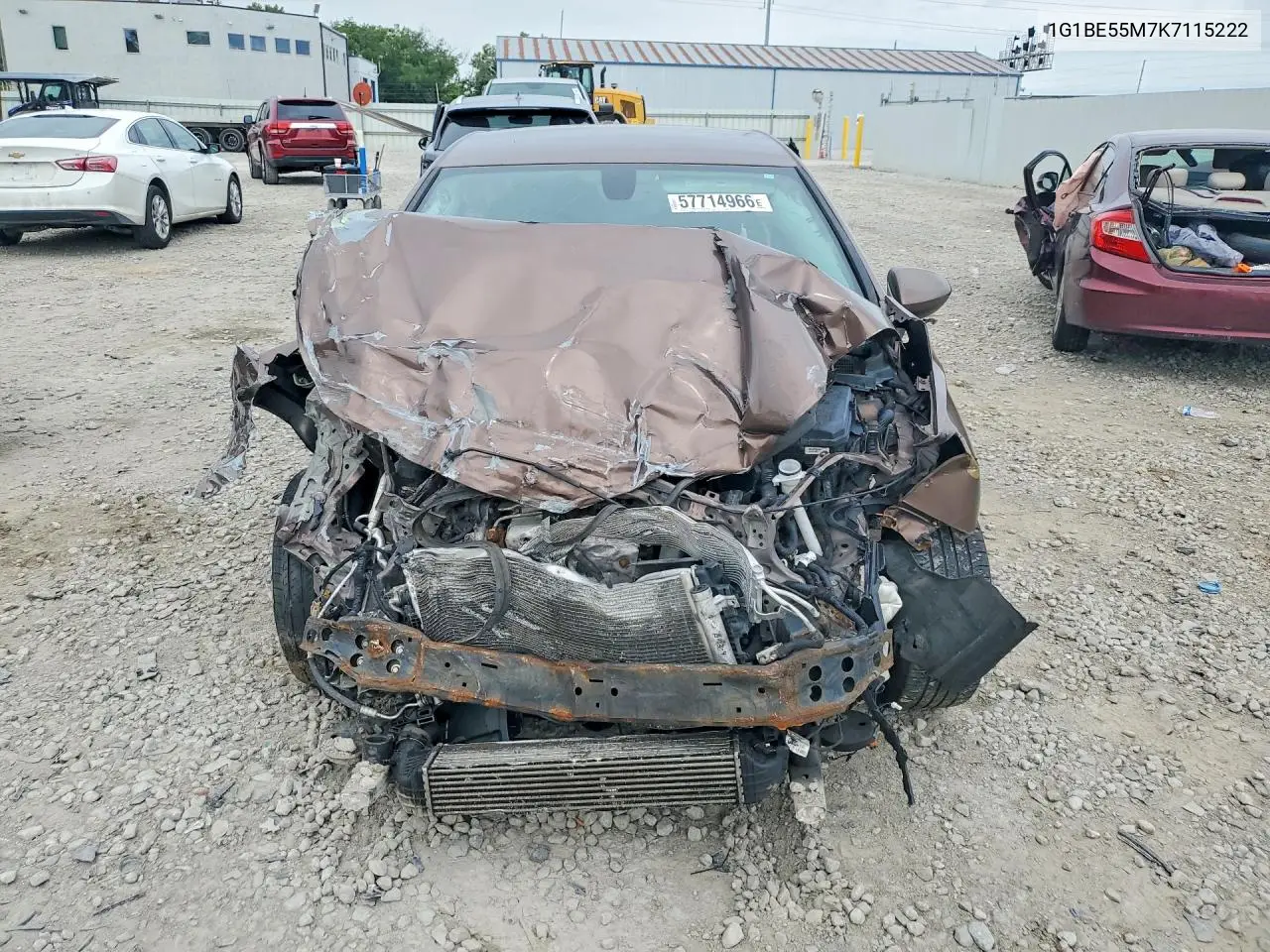2019 Chevrolet Cruze Lt VIN: 1G1BE5SM7K7115222 Lot: 57714966
