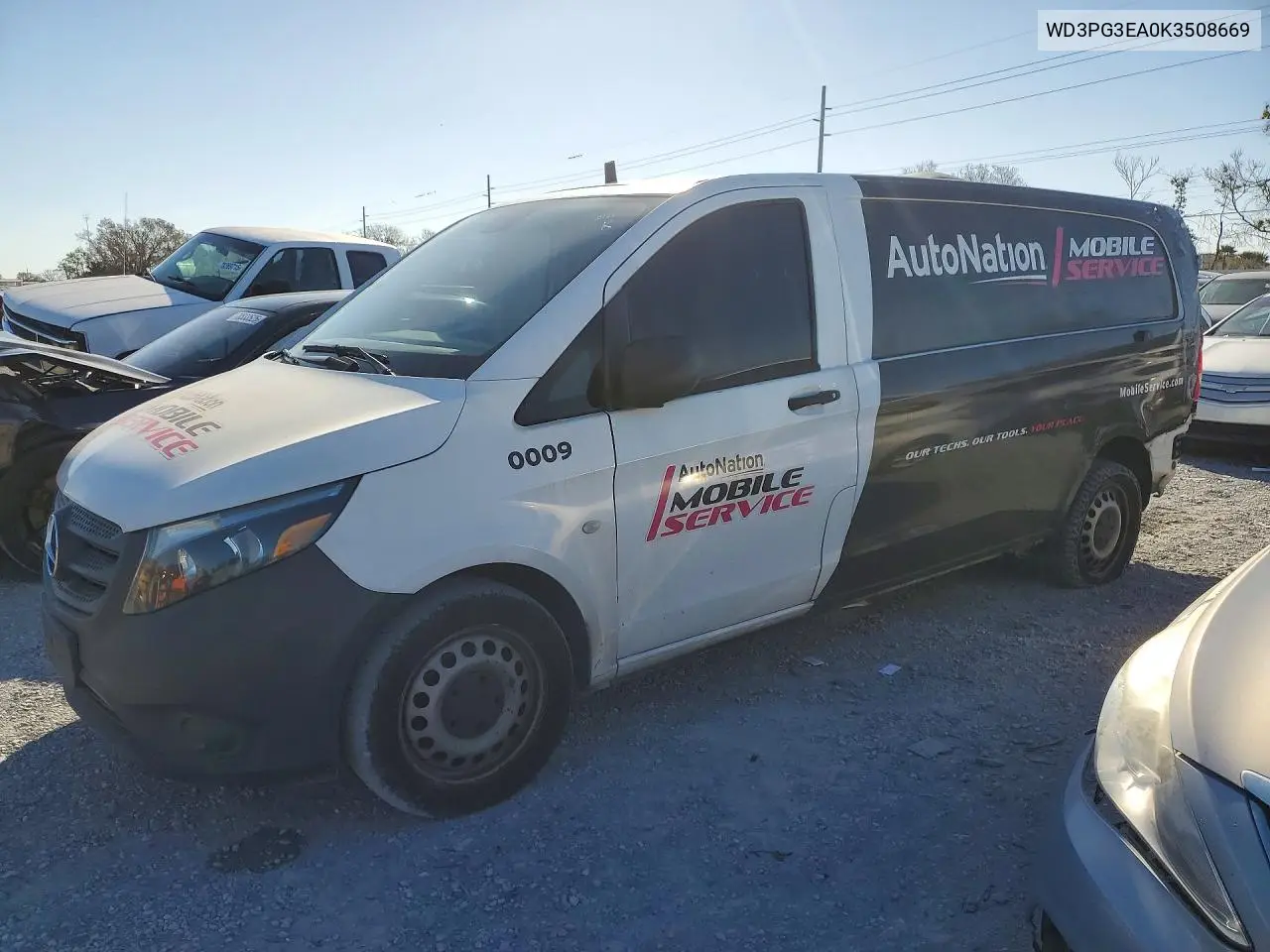 2019 Mercedes Benz Metris Delivery Van VIN: WD3PG3EA0K3508669 Lot: 99620165