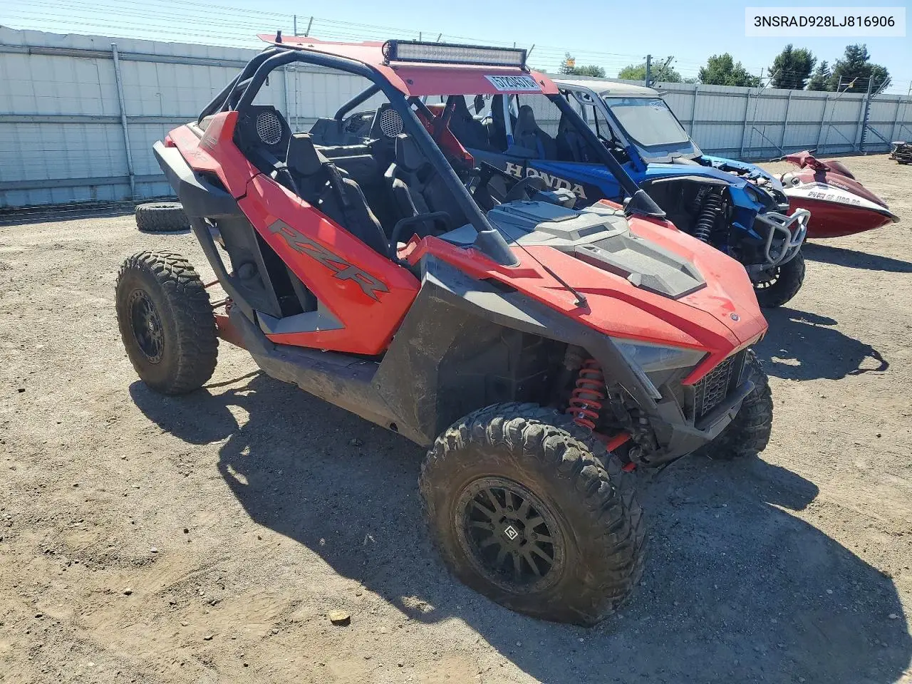 2020 Polaris Rzr Utility Vehicle VIN: 3NSRAD928LG816906 Lot: 57204376