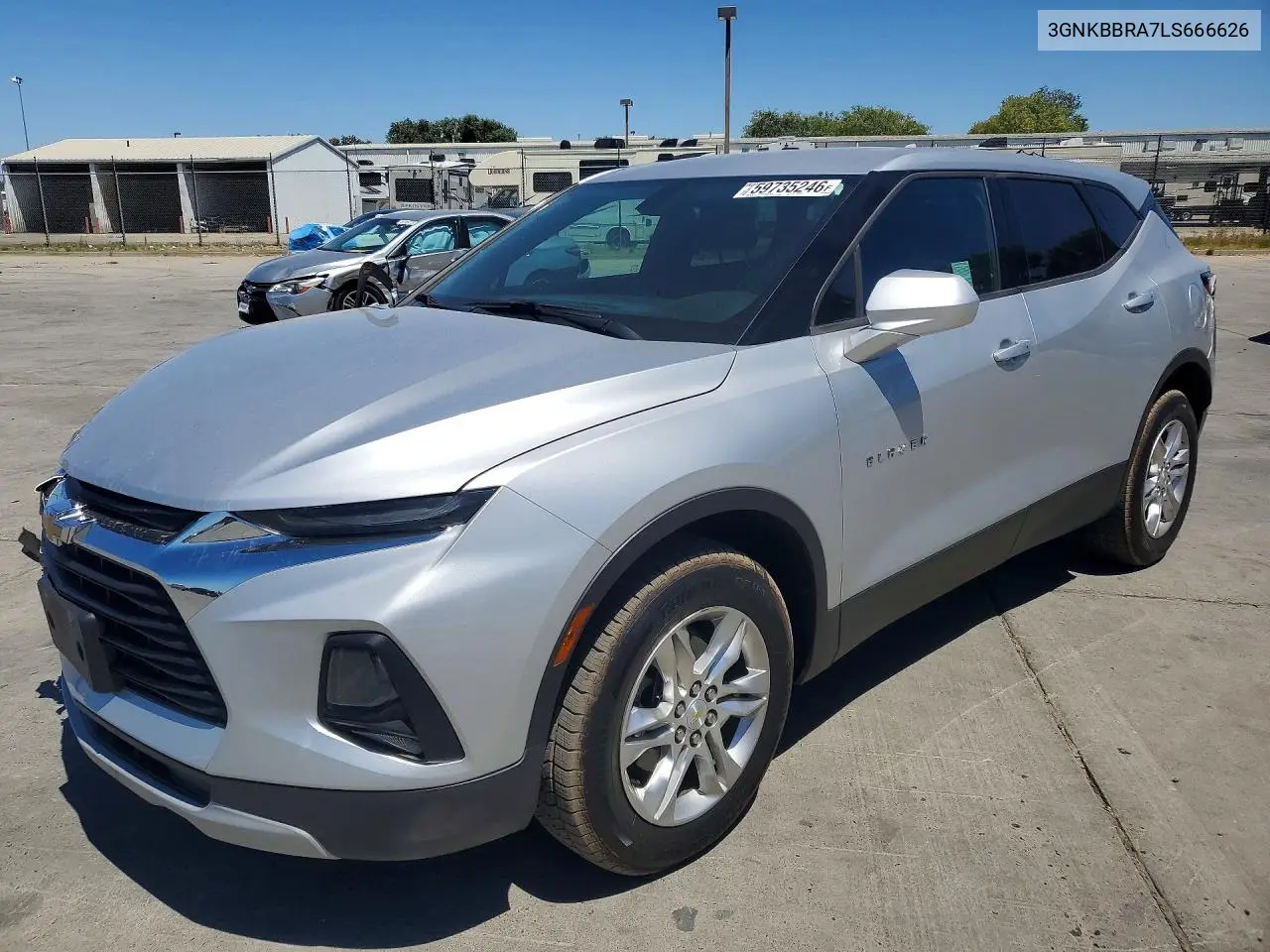 2020 Chev Blazer VIN: 3GNKBBRA7LS666626 Lot: 59735246