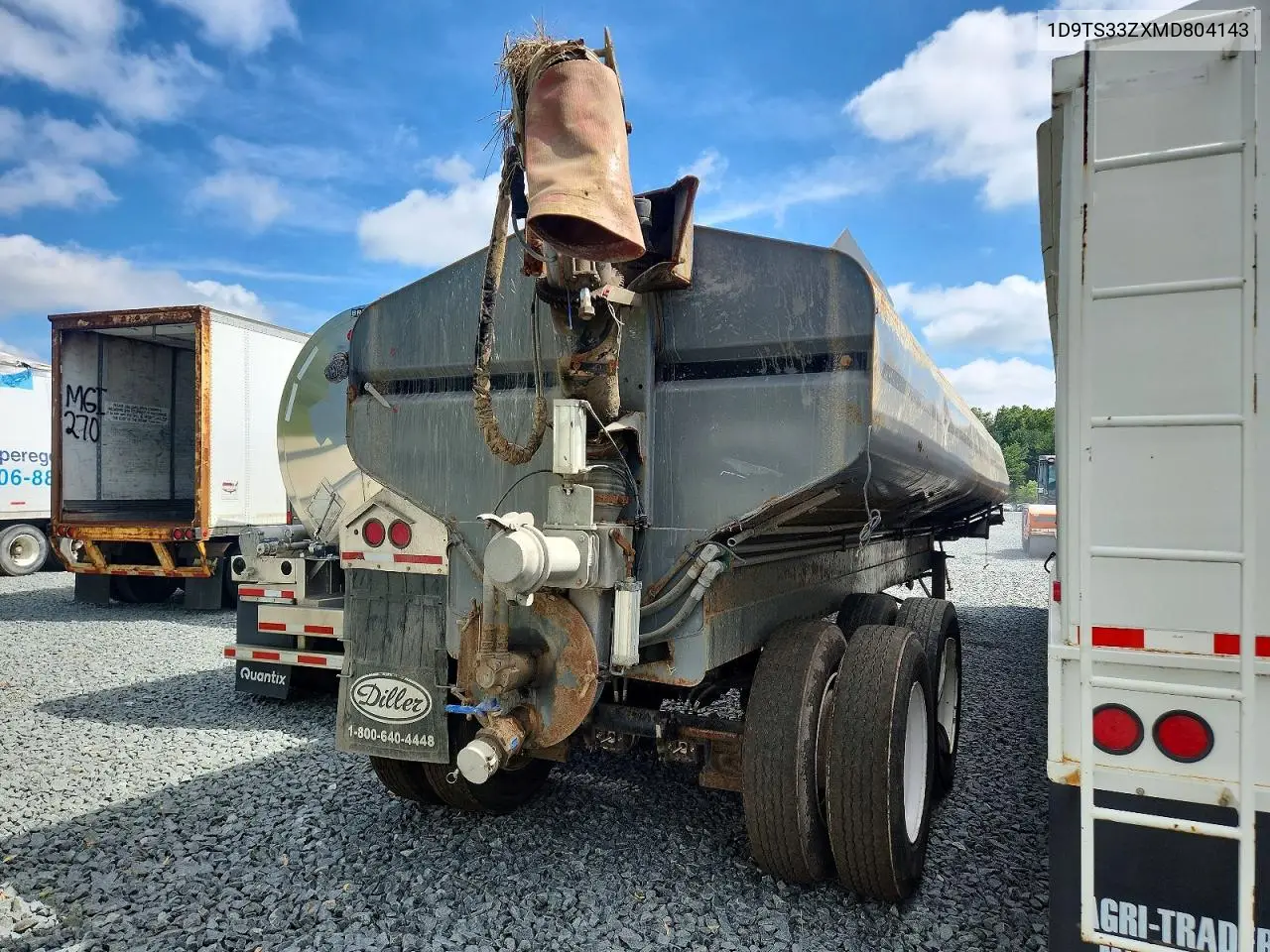 2021 Diller Trailers - Tank Trailer VIN: 1D9TS33ZXMD804143 Lot: 56262406