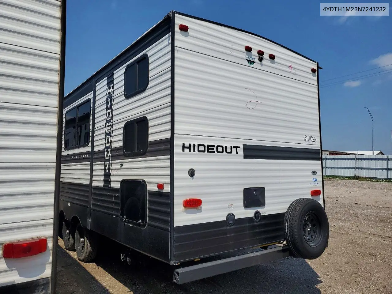2022 Key Stone Recreational Vehicle (Rv) VIN: 4YDTH1M23N7241232 Lot: 61114236