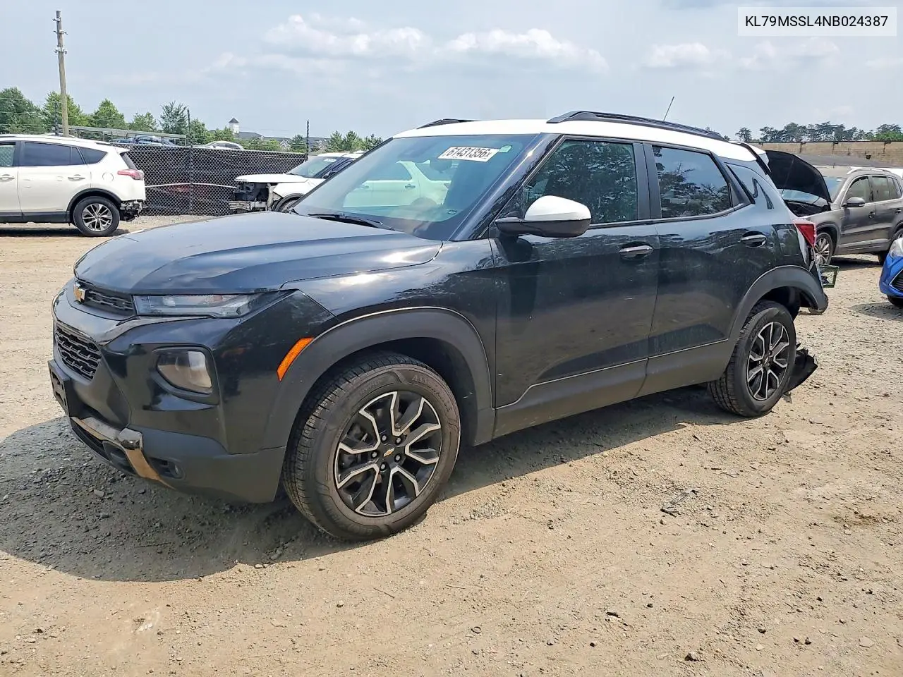2022 Chev Trailblazer VIN: KL79MSSL4NB024387 Lot: 61431356