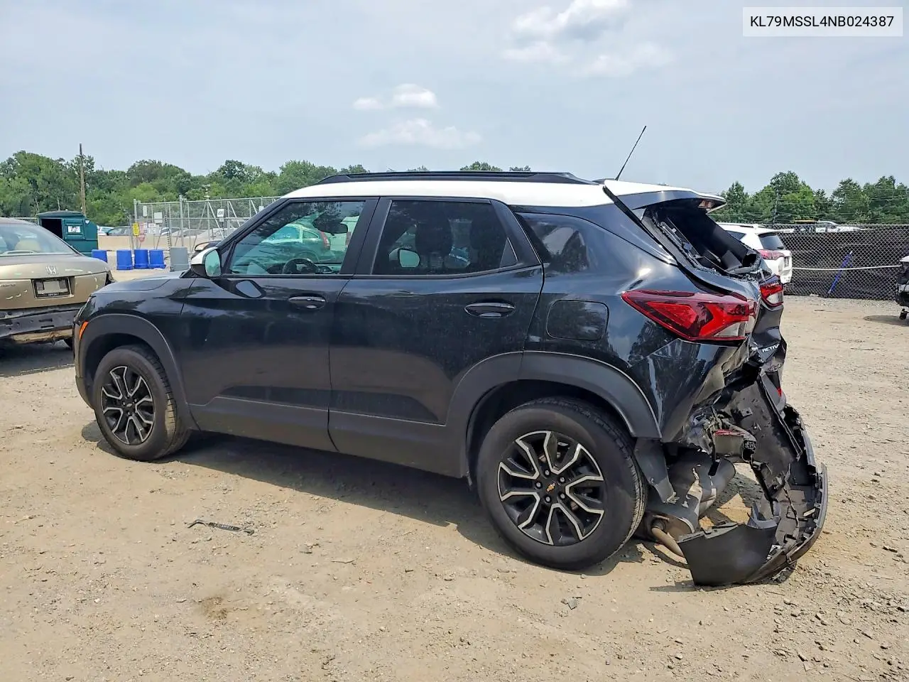 2022 Chev Trailblazer VIN: KL79MSSL4NB024387 Lot: 61431356