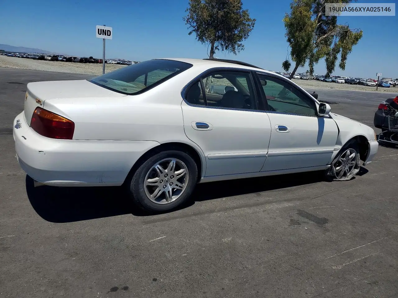 2000 Acura 3.2Tl VIN: 19UUA566XYA025146 Lot: 58478986