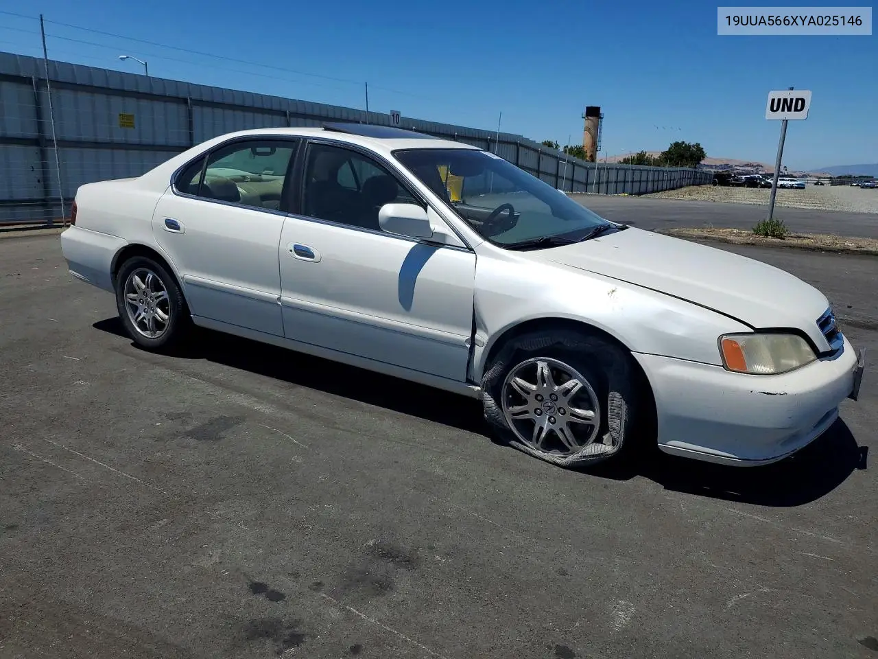 2000 Acura 3.2Tl VIN: 19UUA566XYA025146 Lot: 58478986
