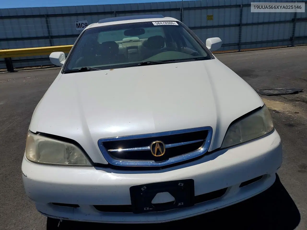 2000 Acura 3.2Tl VIN: 19UUA566XYA025146 Lot: 58478986