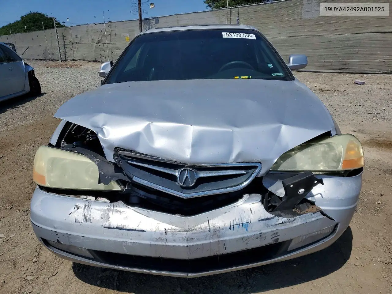 2002 Acura 3.2Cl VIN: 19UYA42492A001525 Lot: 58139756