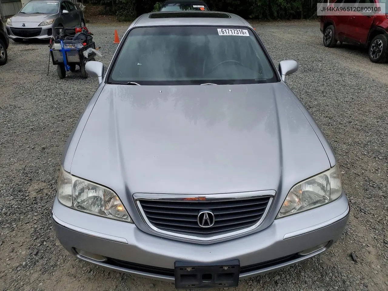 2002 Acura 3.5Rl VIN: JH4KA96512C800108 Lot: 61717316