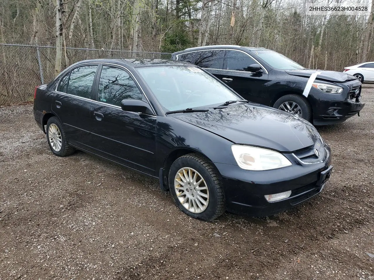 2003 Acura 1.7El Touring VIN: 2HHES36623H004528 Lot: 50798016