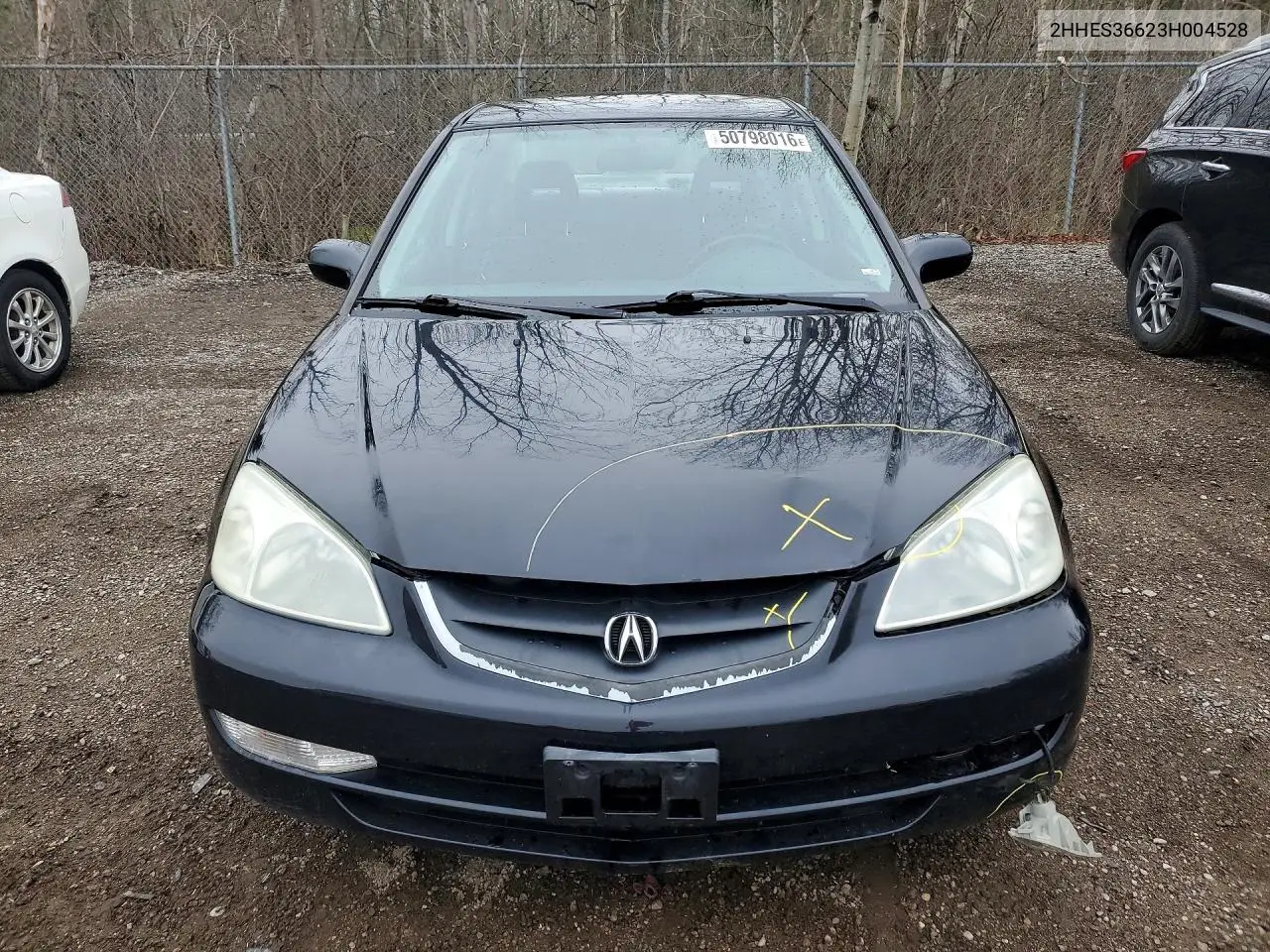 2003 Acura 1.7El Touring VIN: 2HHES36623H004528 Lot: 50798016