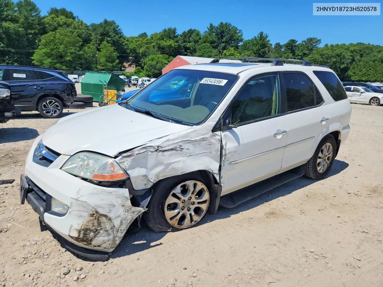 2003 Acura Mdx Touring VIN: 2HNYD18723H520578 Lot: 59343096