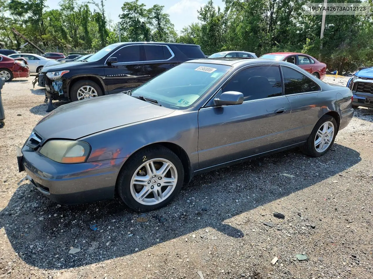 2003 Acura 3.2Cl Type-S VIN: 19UYA42673A012123 Lot: 61983006