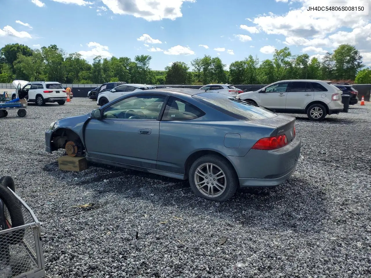 2006 Acura Rsx VIN: JH4DC54806S008150 Lot: 52541456