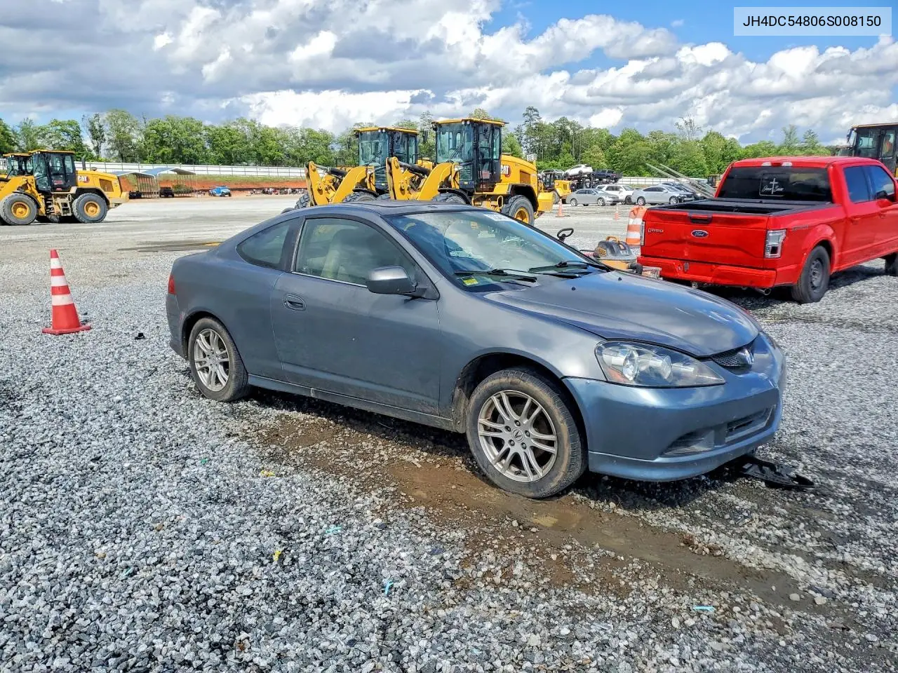 2006 Acura Rsx VIN: JH4DC54806S008150 Lot: 52541456