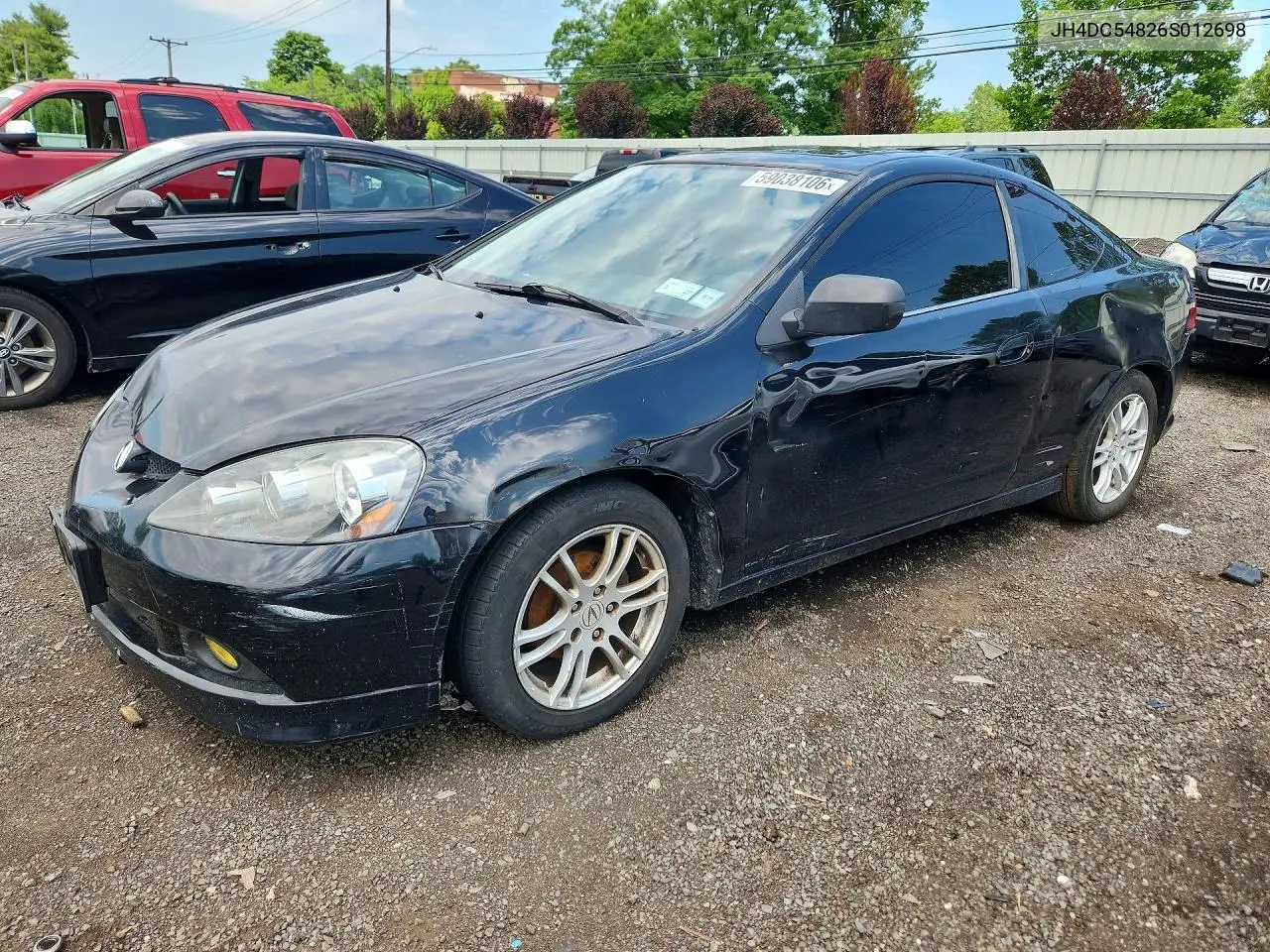 2006 Acura Rsx VIN: JH4DC54826S012698 Lot: 59038106