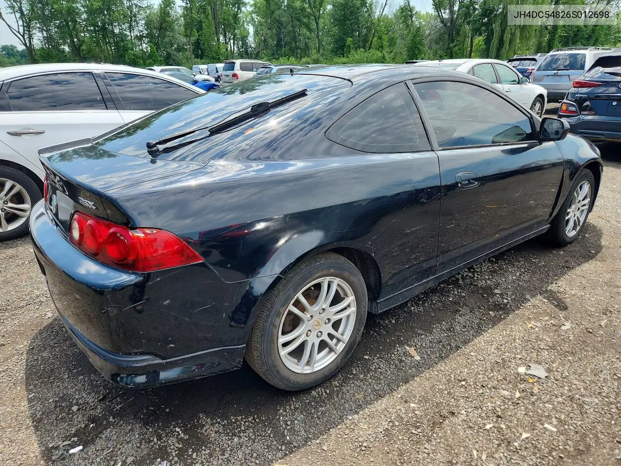 2006 Acura Rsx VIN: JH4DC54826S012698 Lot: 59038106