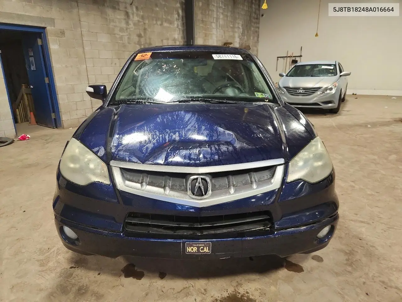 2008 Acura Rdx VIN: 5J8TB18248A016664 Lot: 58741116