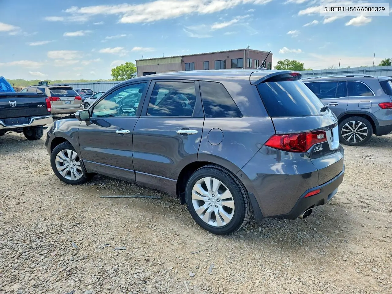 2010 Acura Rdx Technology VIN: 5J8TB1H56AA006329 Lot: 57590466