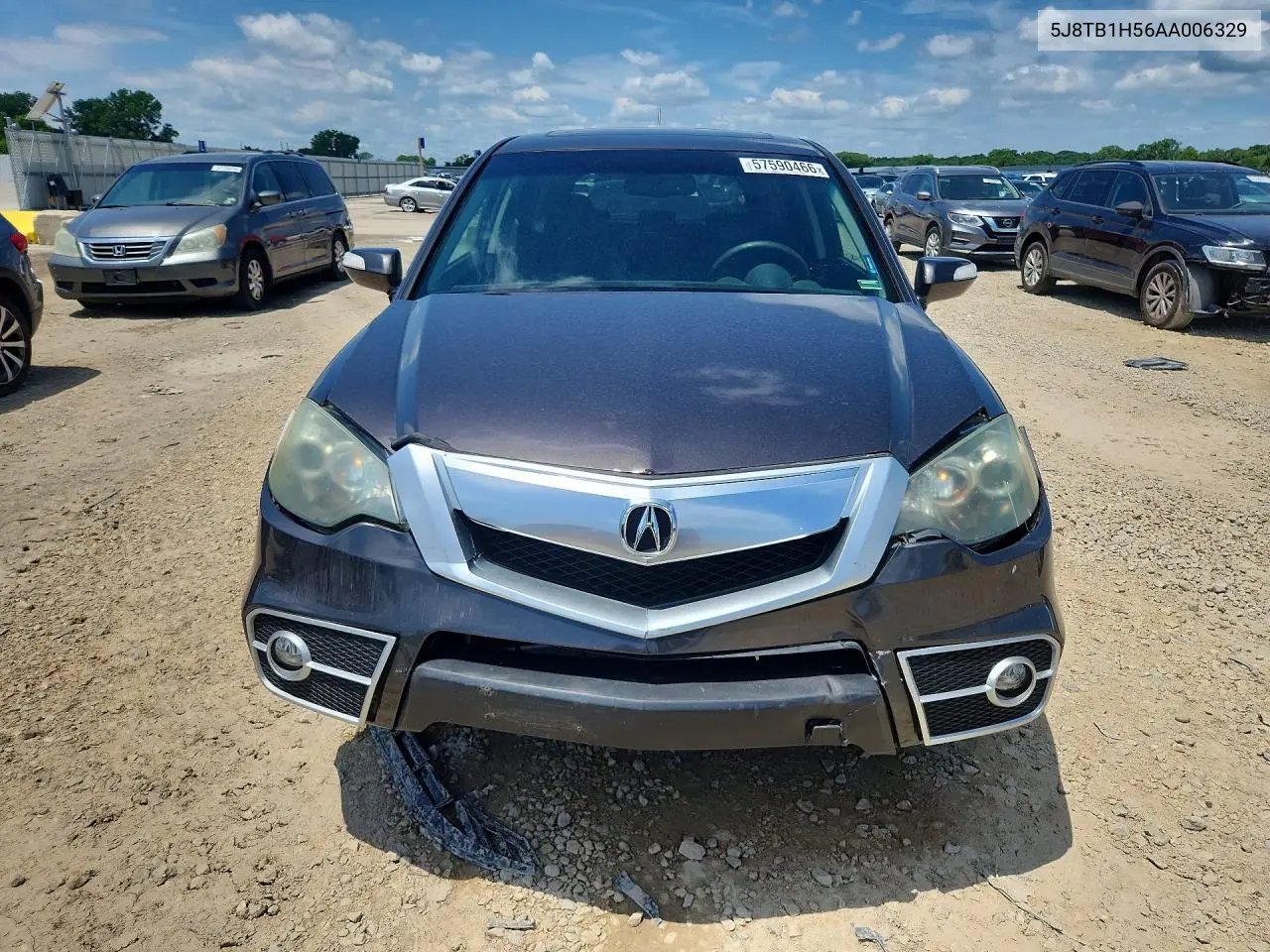 2010 Acura Rdx Technology VIN: 5J8TB1H56AA006329 Lot: 57590466