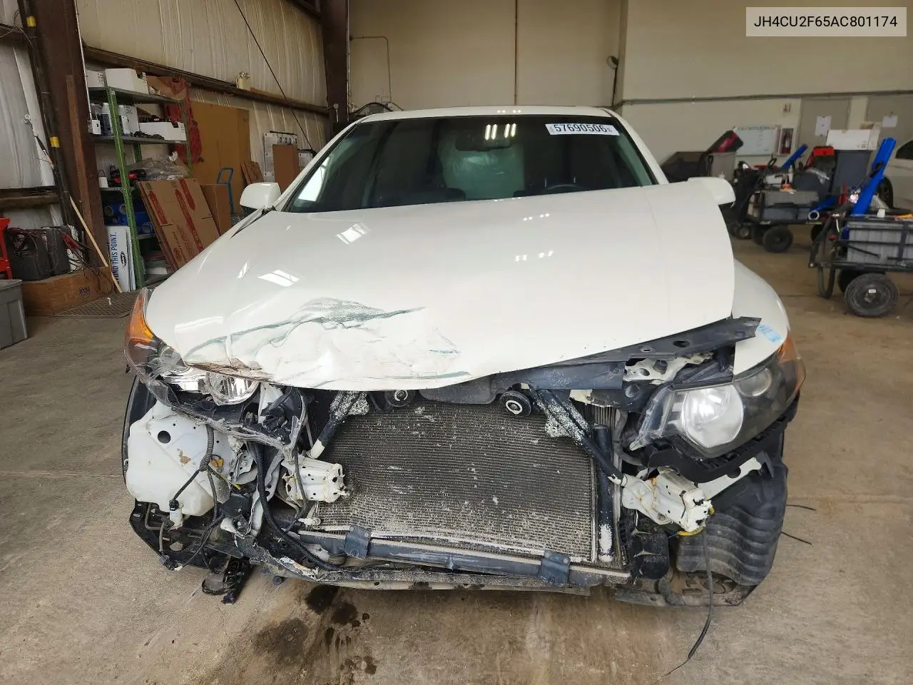 2010 Acura Tsx VIN: JH4CU2F65AC801174 Lot: 57690506