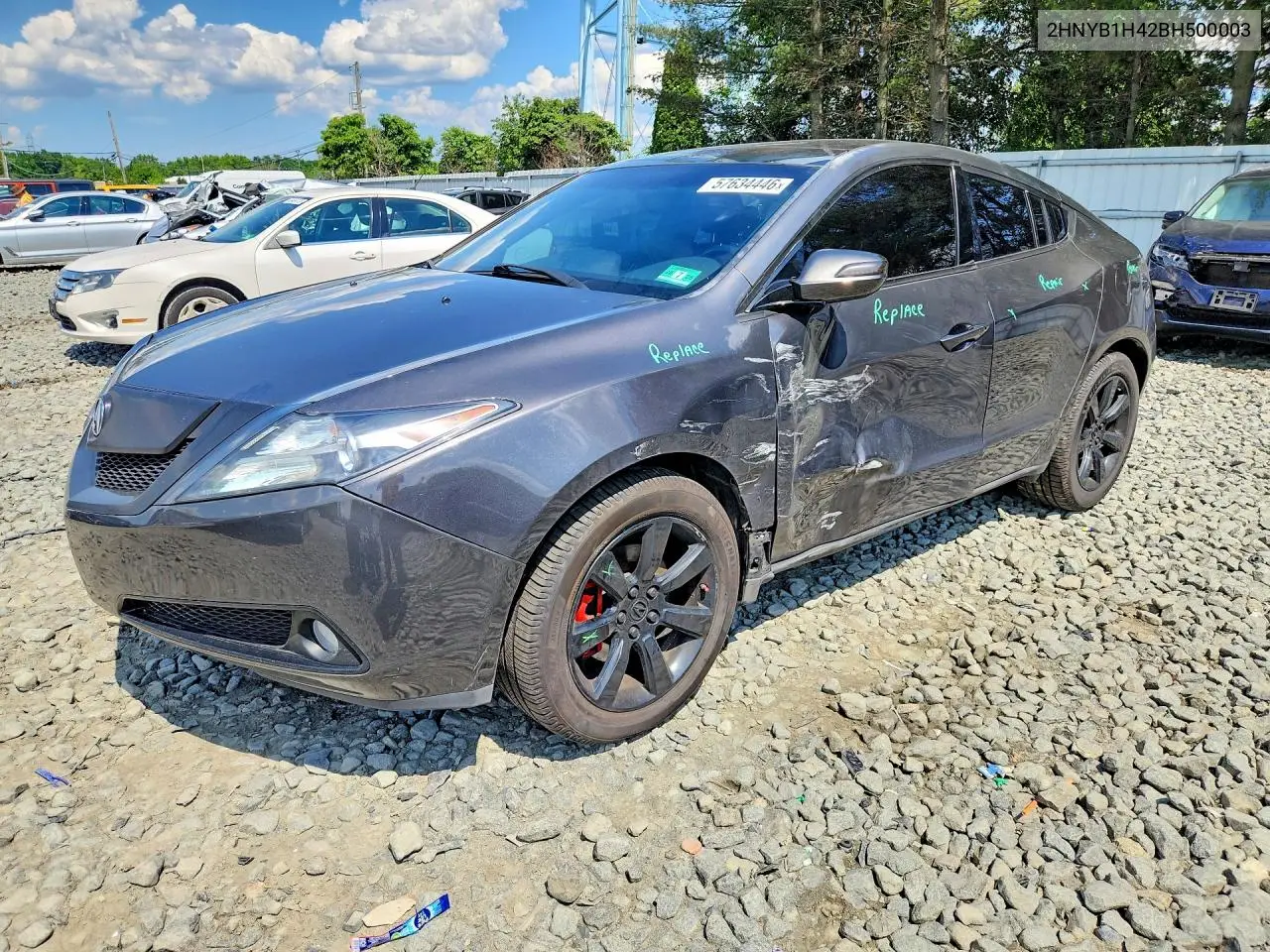 2011 Acura Zdx Technology VIN: 2HNYB1H42BH500003 Lot: 57634446