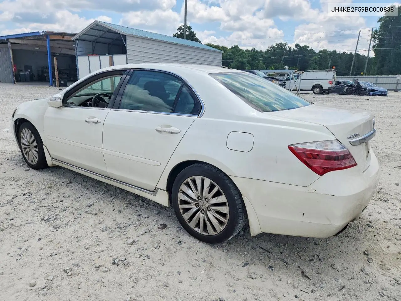 2011 Acura Rl VIN: JH4KB2F59BC000838 Lot: 60247596