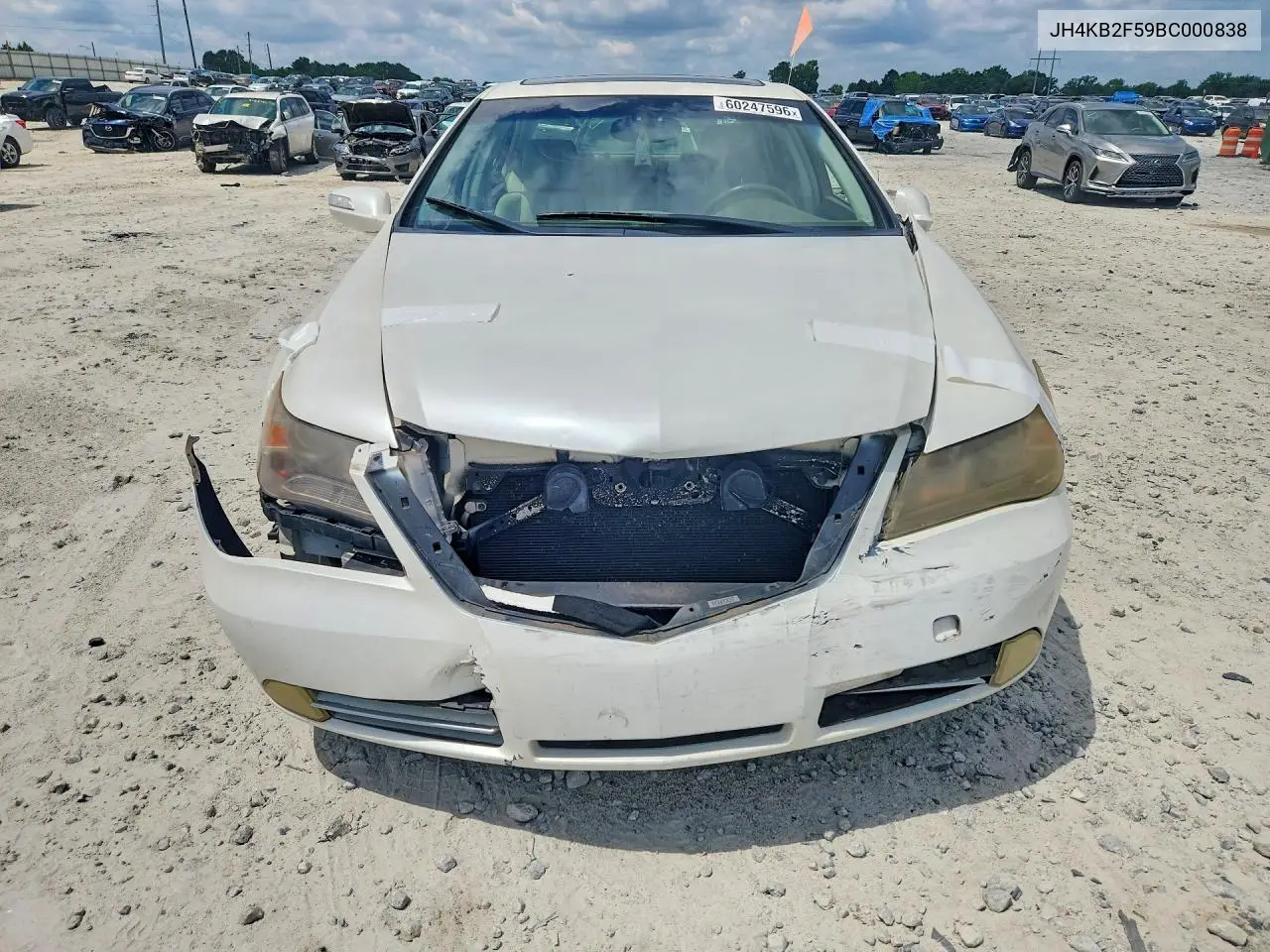 2011 Acura Rl VIN: JH4KB2F59BC000838 Lot: 60247596