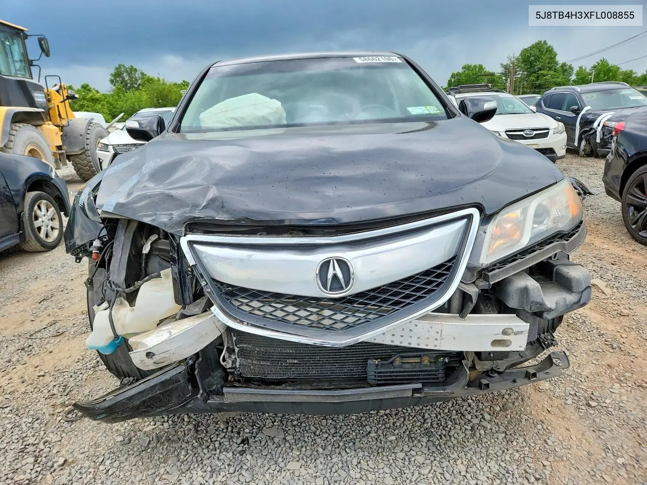 2015 Acura Rdx VIN: 5J8TB4H3XFL008855 Lot: 58662106