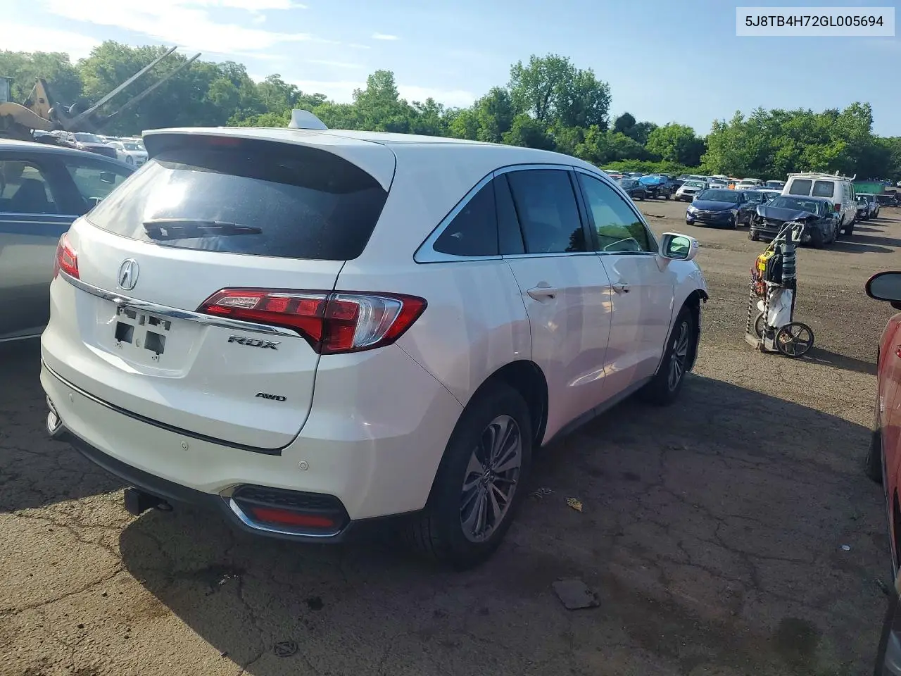 2016 Acura Rdx Advance VIN: 5J8TB4H72GL005694 Lot: 56144816