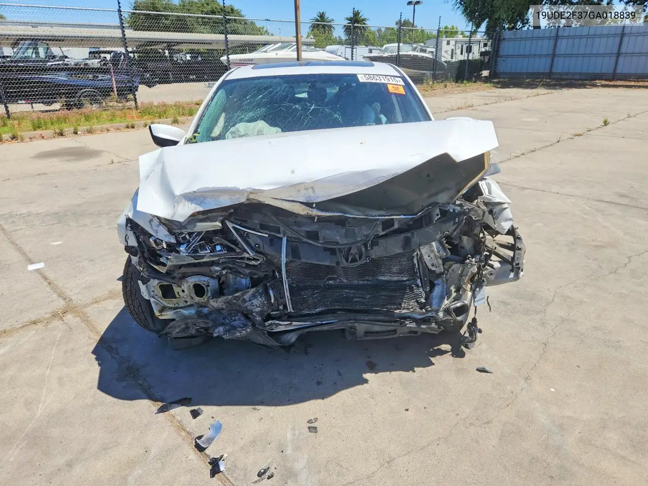 2016 Acura Ilx Base Watch Plus VIN: 19UDE2F37GA018839 Lot: 58631916