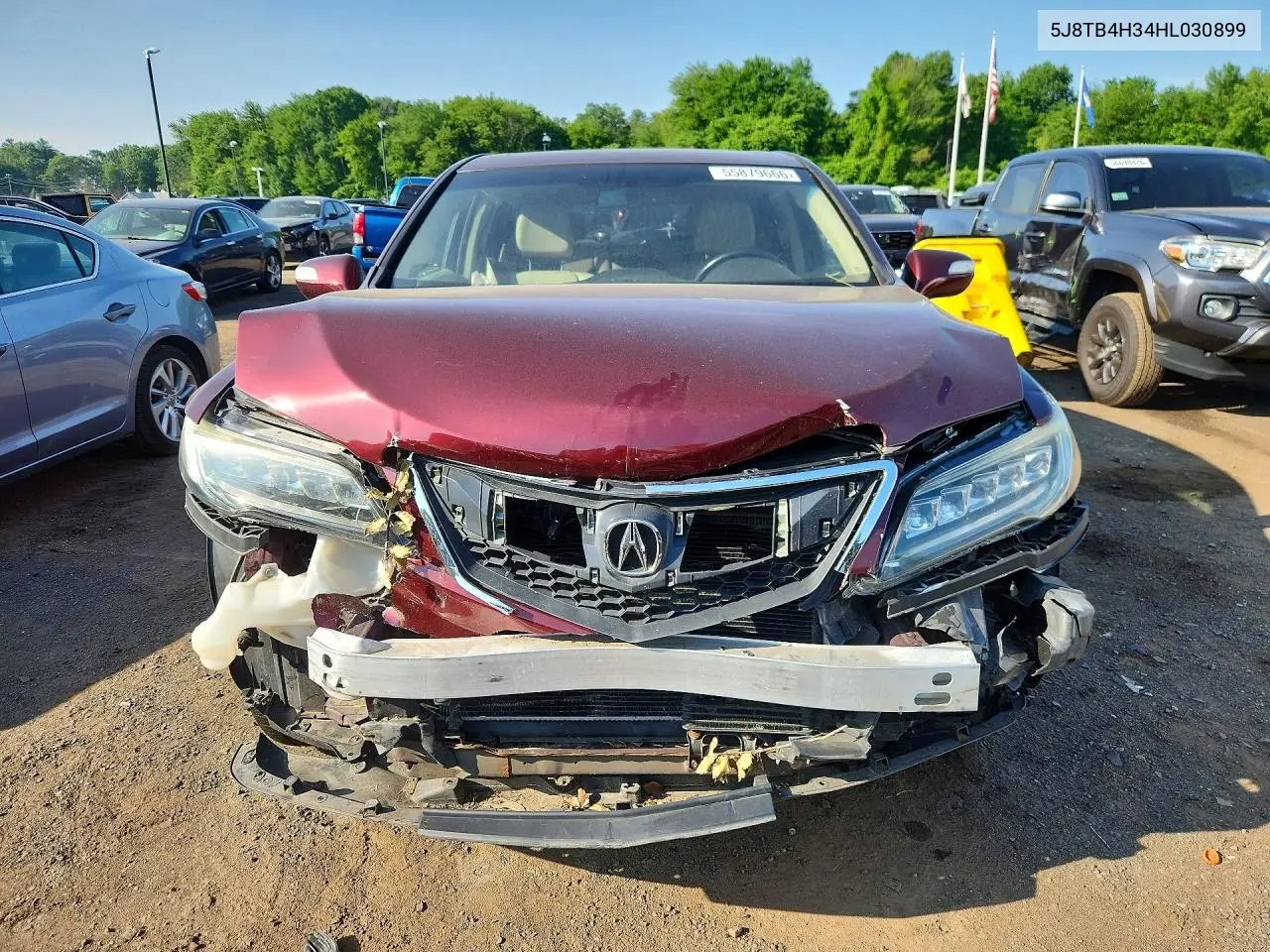 2017 Acura Rdx VIN: 5J8TB4H34HL030899 Lot: 55879666