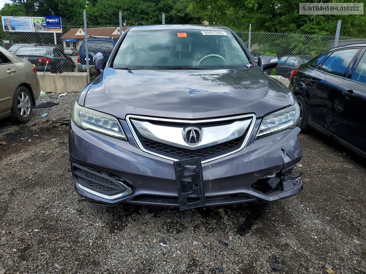 2017 Acura Rdx Technology VIN: 5J8TB4H58HL010222 Lot: 56491506