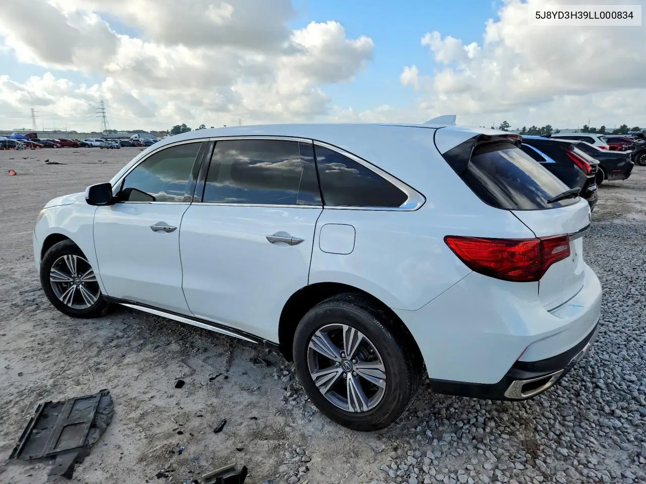 2020 Acura Mdx VIN: 5J8YD3H39LL000834 Lot: 56589756