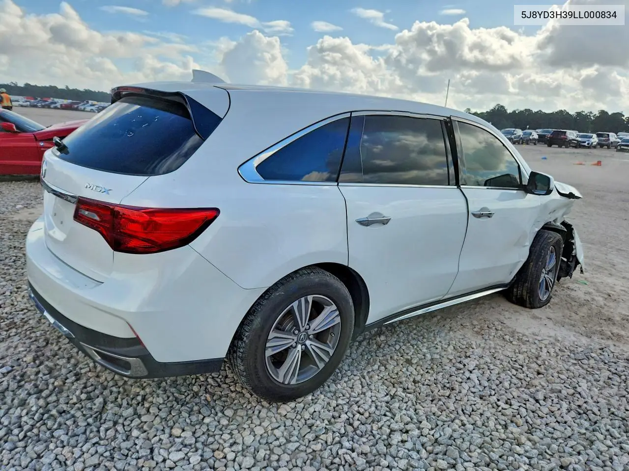 2020 Acura Mdx VIN: 5J8YD3H39LL000834 Lot: 56589756