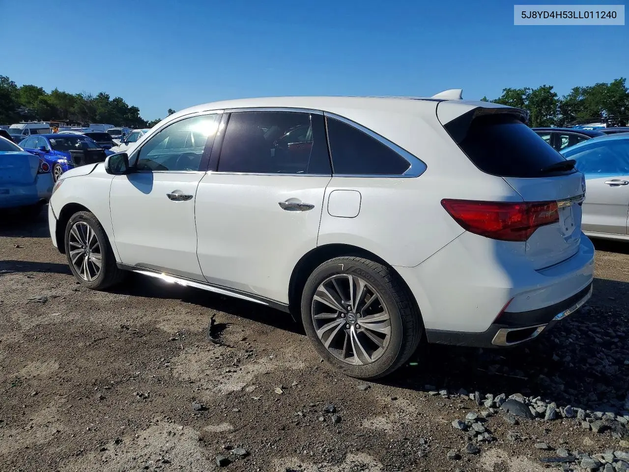 2020 Acura Mdx Technology VIN: 5J8YD4H53LL011240 Lot: 57165156