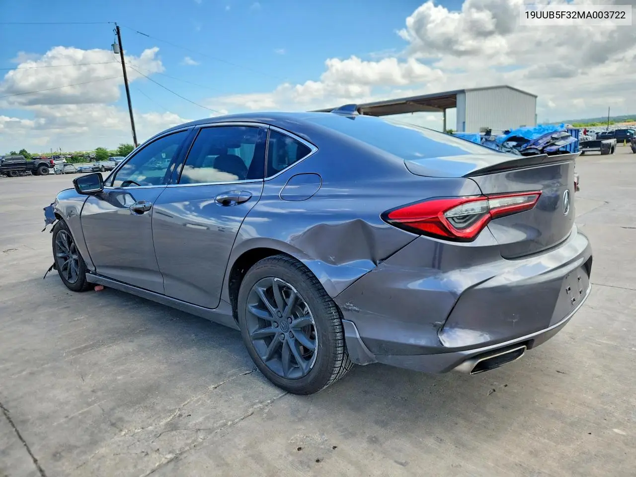 2021 Acura Tlx VIN: 19UUB5F32MA003722 Lot: 56181436