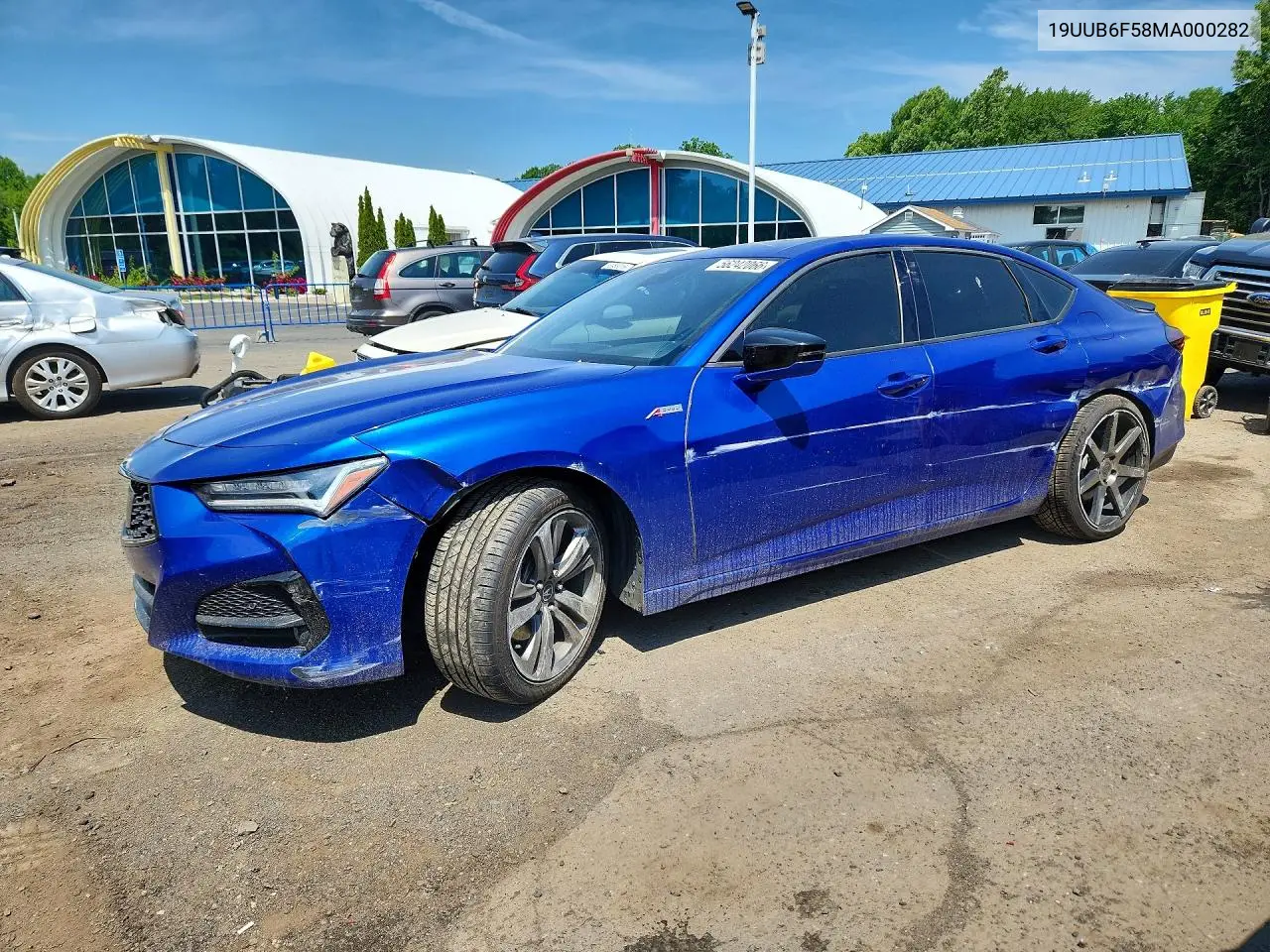 2021 Acura Tlx Tech A VIN: 19UUB6F58MA000282 Lot: 56242066