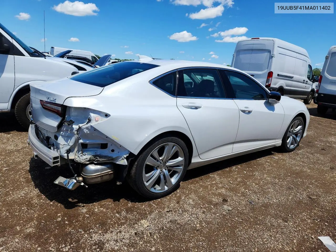 2021 Acura Tlx Technology VIN: 19UUB5F41MA011402 Lot: 56327456