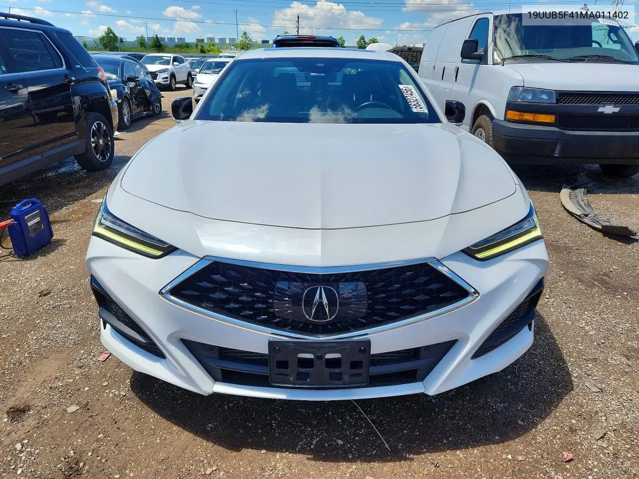 2021 Acura Tlx Technology VIN: 19UUB5F41MA011402 Lot: 56327456