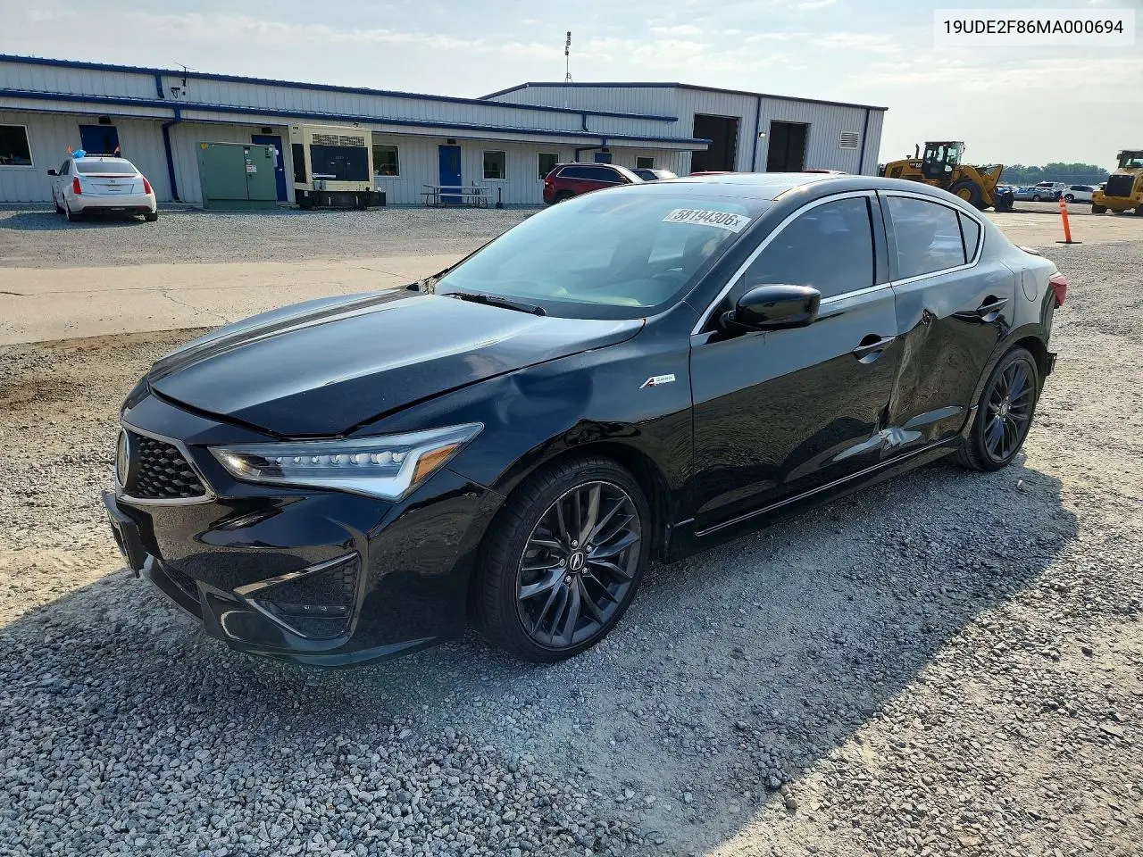2021 Acura Ilx Premium A-Spec VIN: 19UDE2F86MA000694 Lot: 58194306