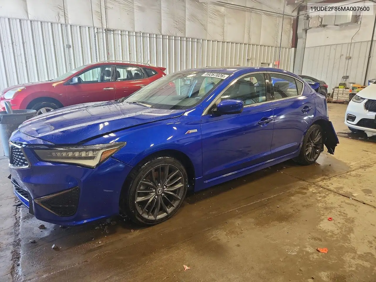 2021 Acura Ilx Premium A-Spec VIN: 19UDE2F86MA007600 Lot: 59267026