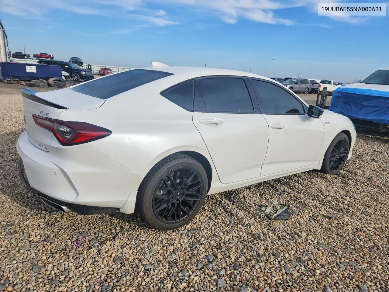 2022 Acura Tlx Tech A VIN: 19UUB6F55NA000631 Lot: 55609796