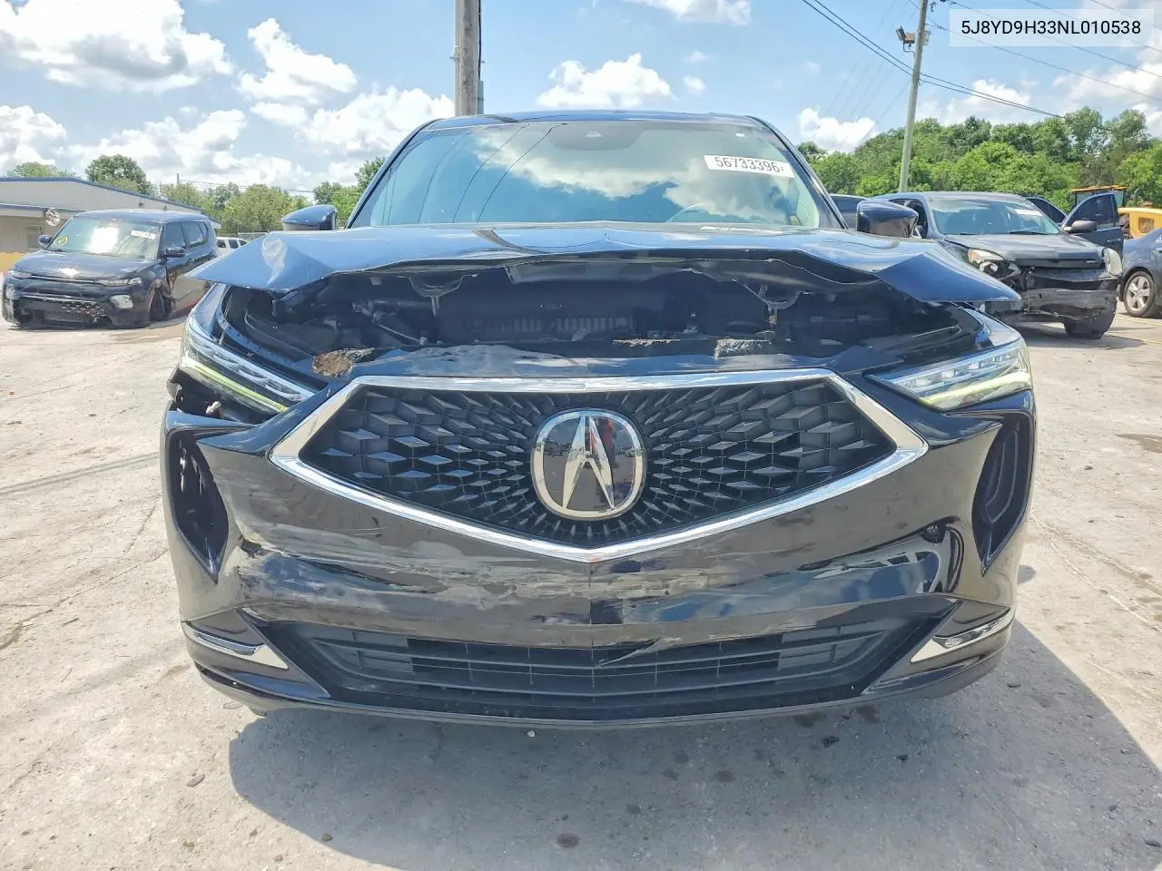 2022 Acura Mdx VIN: 5J8YD9H33NL010538 Lot: 56733396