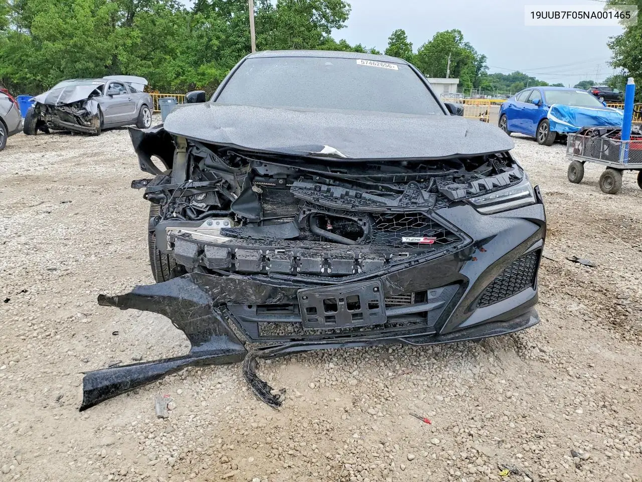 2022 Acura Tlx Type S VIN: 19UUB7F05NA001465 Lot: 57462656