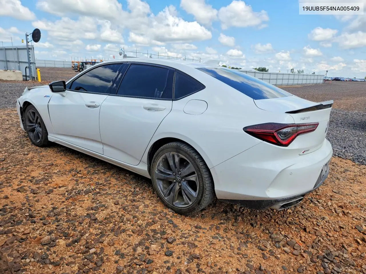 2022 Acura Tlx Tech A VIN: 19UUB5F54NA005409 Lot: 59854496